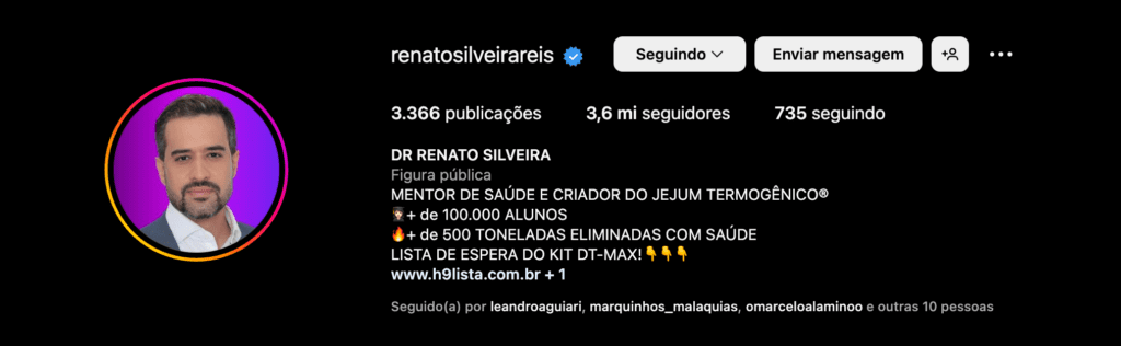 instagram - dr renato silveira